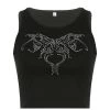 Own Saviour Rhinestone Butterfly Tank Crop New In