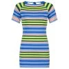 Own Saviour Striped Knitted Backless Dress