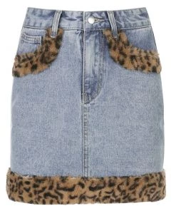 Own Saviour Leopard Faux Fur Mini Skirt Skirts