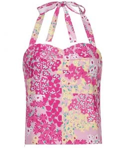 Own Saviour Flower Halter Tie Up Top