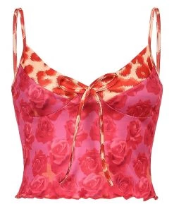 Own Saviour Rose Bow Cami Crop