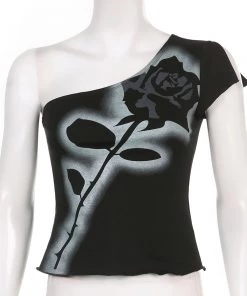 Own Saviour New In Cold Shoulder Rose Top