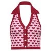 Own Saviour Red Heart Halter Top