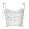 Own Saviour Floral Tie Cami Crop Tees + Tops