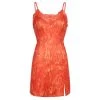 Own Saviour Orange Zebra Mini Dress