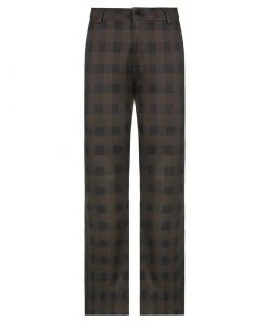 Own Saviour Brown Black Straight Plaid Pants