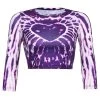 Own Saviour Purple Heart Tie Dye Crop Tees + Tops