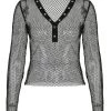 Own Saviour Fishnet Mesh LS Top