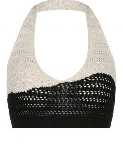 Own Saviour Black White Monochrome Halter Crop New In