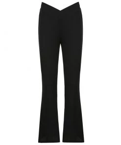 Own Saviour Low V Waist Black Flares