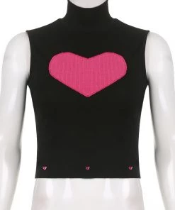 Own Saviour Knitted Heart Tank New In