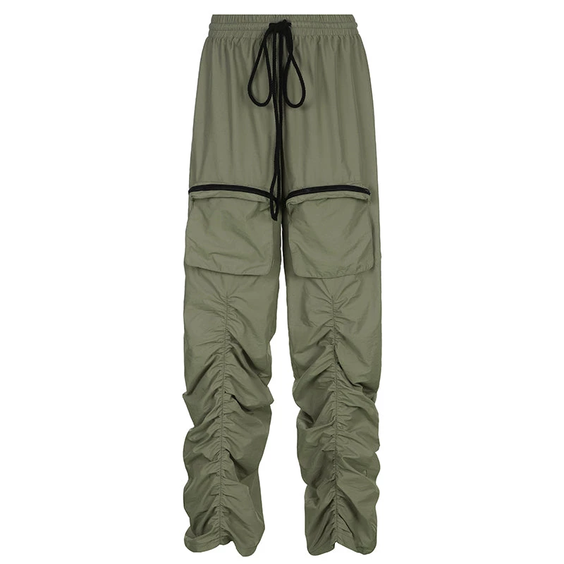 Own Saviour Green/Khaki Ruched Jogger Pants New In 2 Own Saviour Green/Khaki Ruched Jogger Pants New In