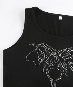 Own Saviour Rhinestone Butterfly Tank Crop New In