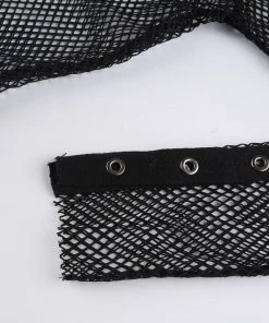 Own Saviour Fishnet Mesh LS Top