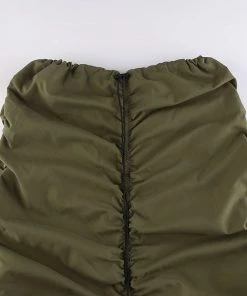 Own Saviour Black/Green Ruched Cargo Skirt New In