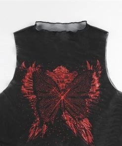 Own Saviour Mesh Butterfly Crop