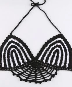 Own Saviour New In Crochet Web Halter Crop