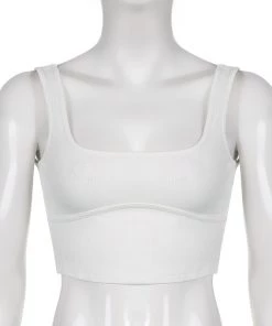 Own Saviour White/Black/Pink/Khaki/Brown Knitted Vest Crop