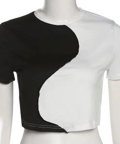 Own Saviour Black White Yin Yang Crop