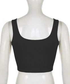 Own Saviour White/Black/Pink/Khaki/Brown Knitted Vest Crop