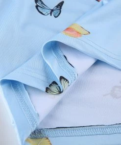 Own Saviour Blue Butterfly Vest Crop New In