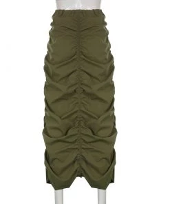 Own Saviour Black/Green Ruched Cargo Skirt New In