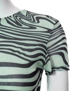 Own Saviours New In Green Swirl Crop