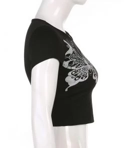 Own Saviour Black/Brown Big Butterfly Crop