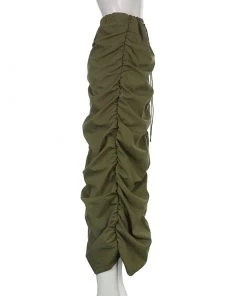 Own Saviour Black/Green Ruched Cargo Skirt New In