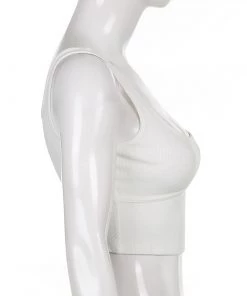 Own Saviour White/Black/Pink/Khaki/Brown Knitted Vest Crop