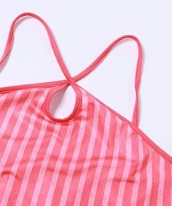 Own Saviour Hot Pink Striped Halter Crop New In