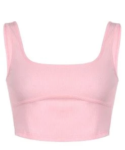 Own Saviour White/Black/Pink/Khaki/Brown Knitted Vest Crop