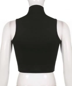Own Saviour Rose Tattoo Turtleneck Tank Crop New In