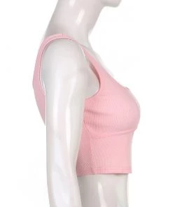 Own Saviour White/Black/Pink/Khaki/Brown Knitted Vest Crop