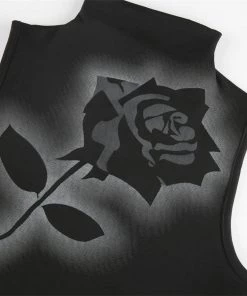 Own Saviour Rose Tattoo Turtleneck Tank Crop New In