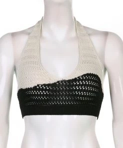 Own Saviour Black White Monochrome Halter Crop New In