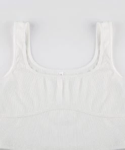 Own Saviour White/Black/Pink/Khaki/Brown Knitted Vest Crop