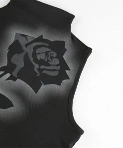 Own Saviour Rose Tattoo Turtleneck Tank Crop New In