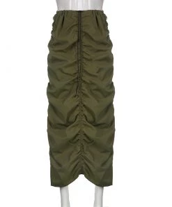 Own Saviour Black/Green Ruched Cargo Skirt New In
