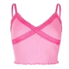 Own Saviour Neon Lace Frill Cami Crop New In