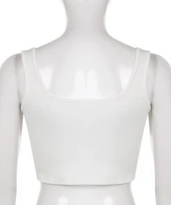 Own Saviour White/Black/Pink/Khaki/Brown Knitted Vest Crop