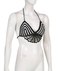 Own Saviour New In Crochet Web Halter Crop