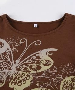 Own Saviour Black/Brown Big Butterfly Crop