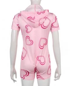 Own Saviour New In Pink Heart Playsuit