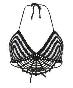 Own Saviour New In Crochet Web Halter Crop