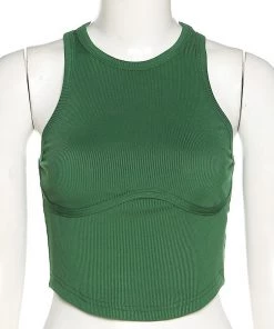 Own Saviour New In Scoop Hem Ribbed Tank Crop