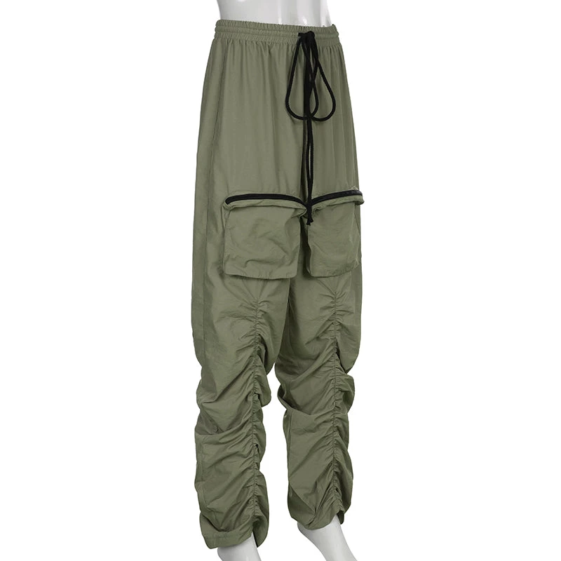 Own Saviour Green/Khaki Ruched Jogger Pants New In 5 Own Saviour Green/Khaki Ruched Jogger Pants New In