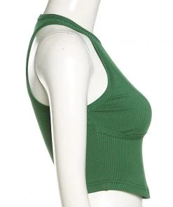 Own Saviour New In Scoop Hem Ribbed Tank Crop