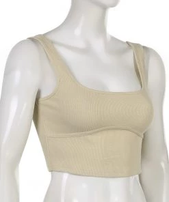 Own Saviour White/Black/Pink/Khaki/Brown Knitted Vest Crop