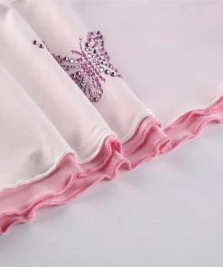 Own Saviour White Pink Rhinestone Cami Crop New In